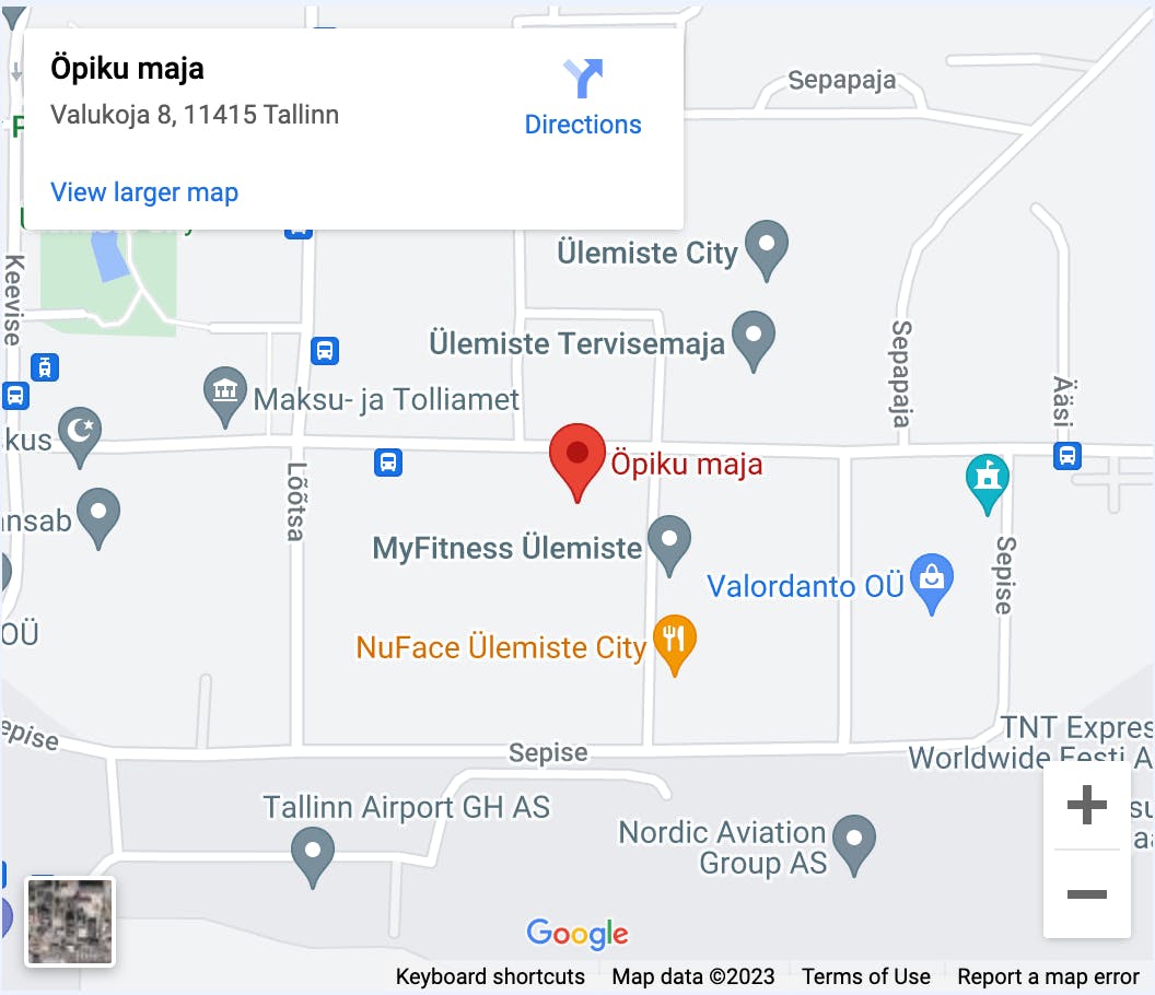 Entigo event Google Maps location